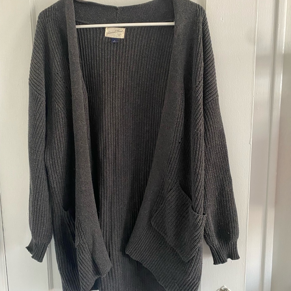 Cozy Black Open-Front Cardigan